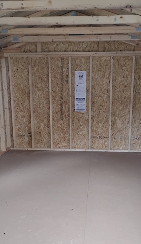 10x16 utility shed inside