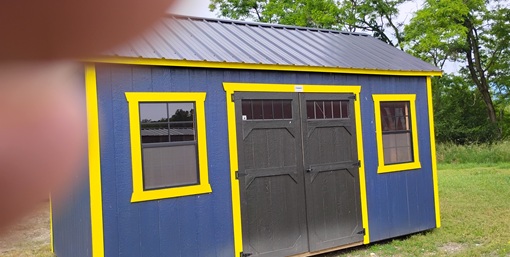 10x16 utility with West Virginia colors