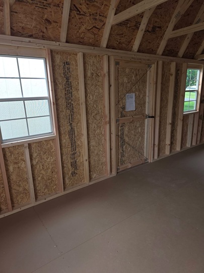 10x20 lofted barn look inside