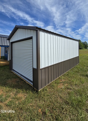 12x20 garage utility with metal siding and custom wainscoting in WV