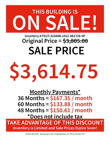 10x12 utility rent to own