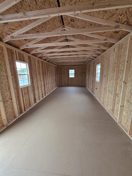 12x30 utility with 8 foot walls and 3 windows