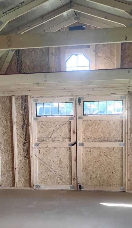 12x20 lofted barn look inside