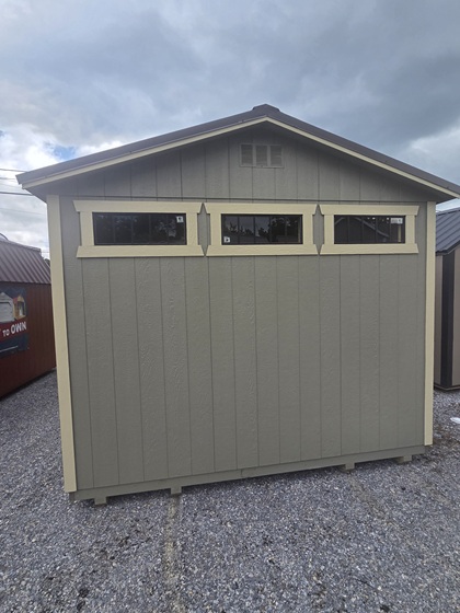12x20 utility with 8 foot walls and 3 horizontal windows