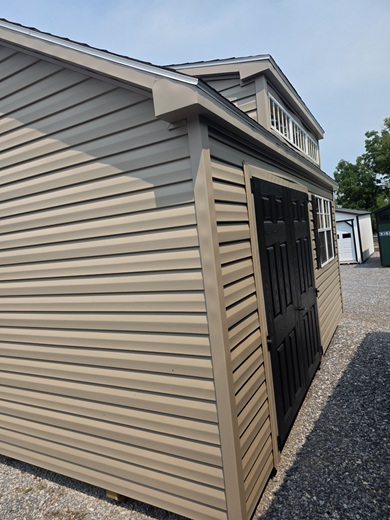 12x16 vinyl utility with dormer package for sale in Chambersburg PA
