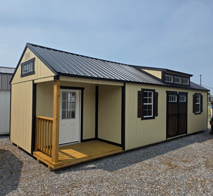 12x32 utility with side porch and dormer