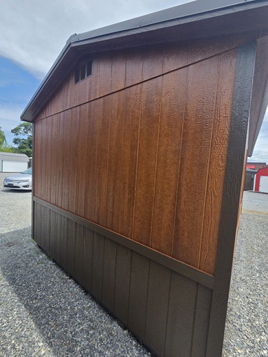 12x24 playhouse utility with wainscotting and urethane upgrade