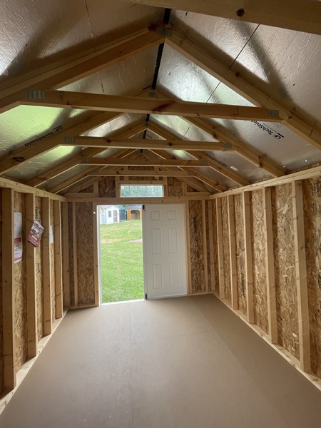 10x16 utility with metal siding and Tech Shield on roof