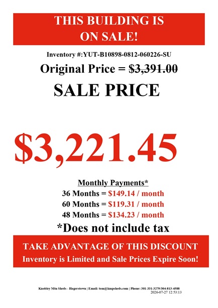 rent to own 8x12 utility