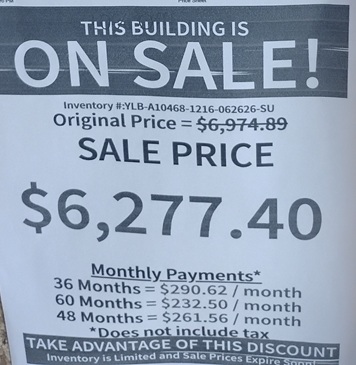 rent to own 12x16 lofted barn