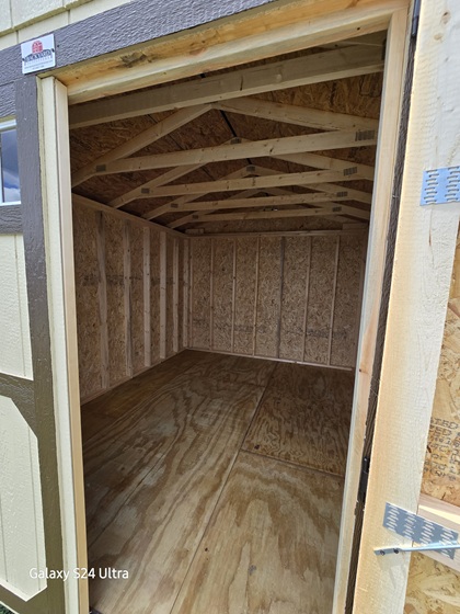 look inside this 10x12 utility with 7 foot walls