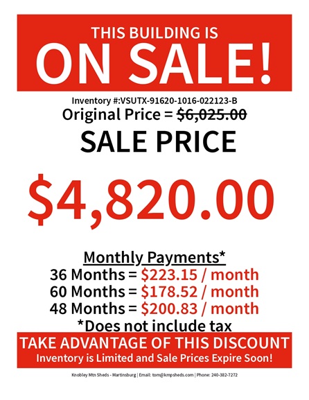 rent to own 10x16 vinyl utility