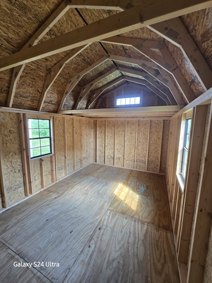 10x16 lofted barn with windows