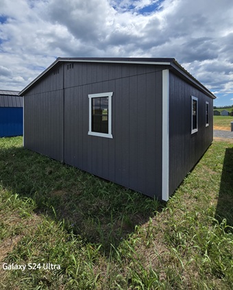 24x24 double wide garage rear view