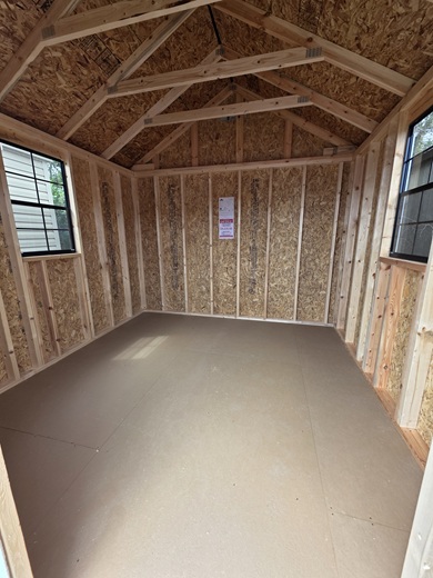 10x10 utility shed with 7 foot walls and windows for sale