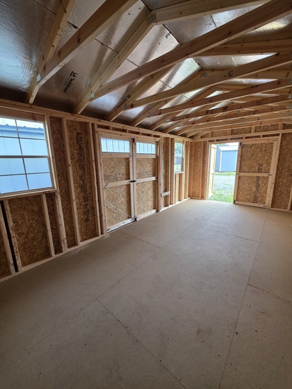 10x20 utility with 7 foot walls and double doors