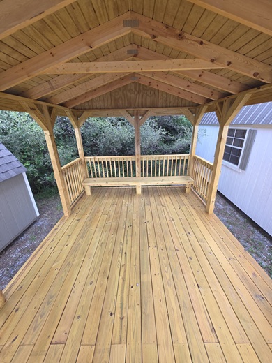 12x16 cabana with 8 foot walls