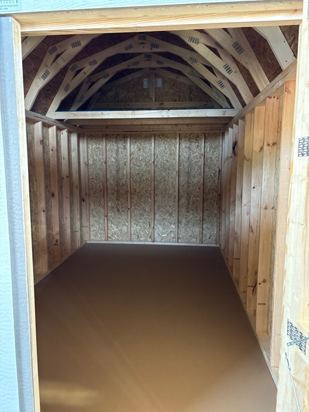 8x14 lofted barn look inside