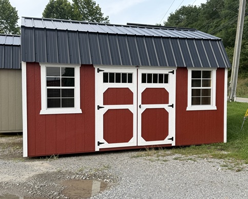 10x16 side lofted barn