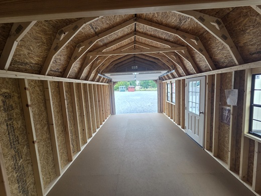 12x24 lofted garage plenty of space