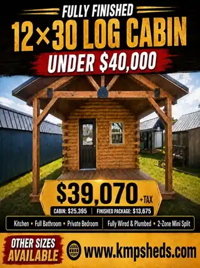 fully finished log cabins for sale