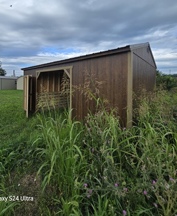 12x20 animal shelter with tack room and 8 foot walls in West Virginia
