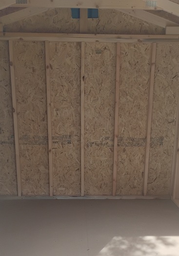 inside 8x10 utility building