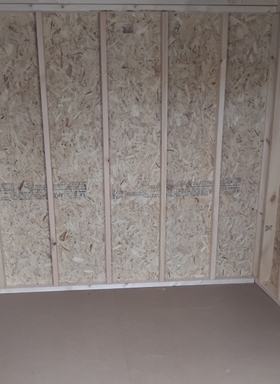 8x10 utility shed inside