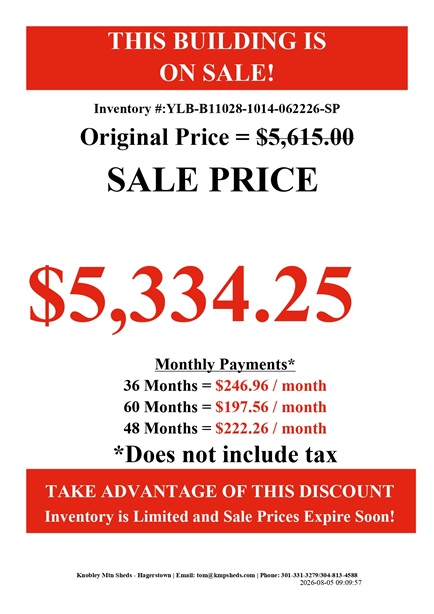 rent to own 10x14 lofted barns in Maryland