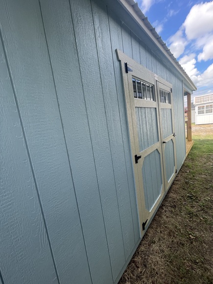 12x24 utility with side porch side view