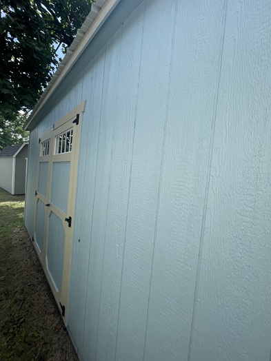 12x24 utility with side porch with double doors in Maryland