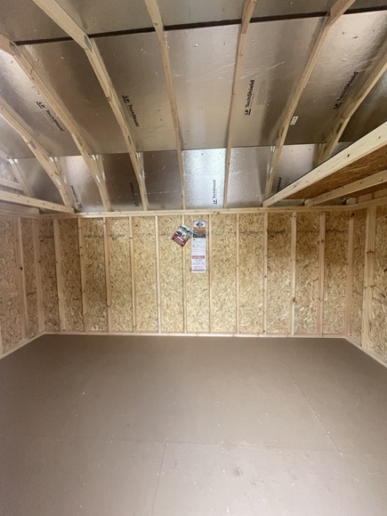 10x16 side lofted barn with Tech Shield on roof in MD