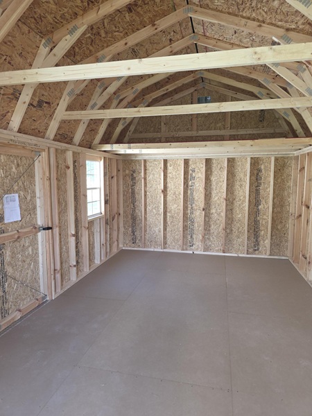 12x20 side lofted barn with windows