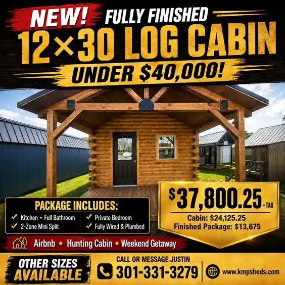 fully finished log cabins for sale