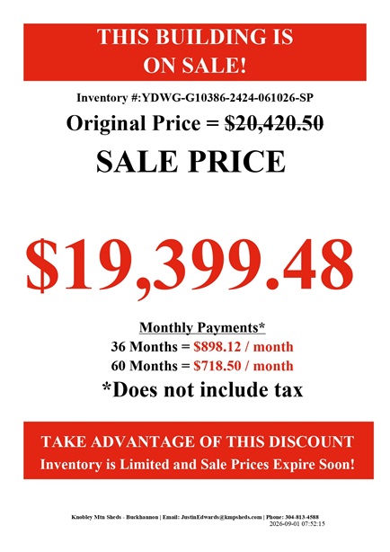 rent to own 24x24 double wide garage