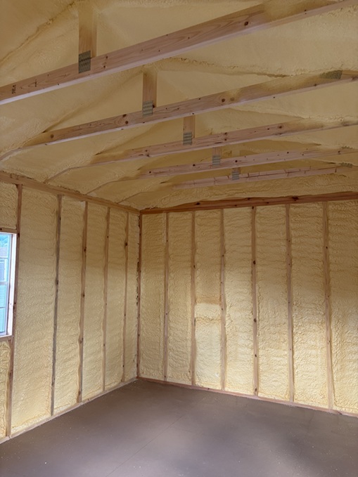 12x20 utility with playhouse package and insulated floor, walls and ceiling