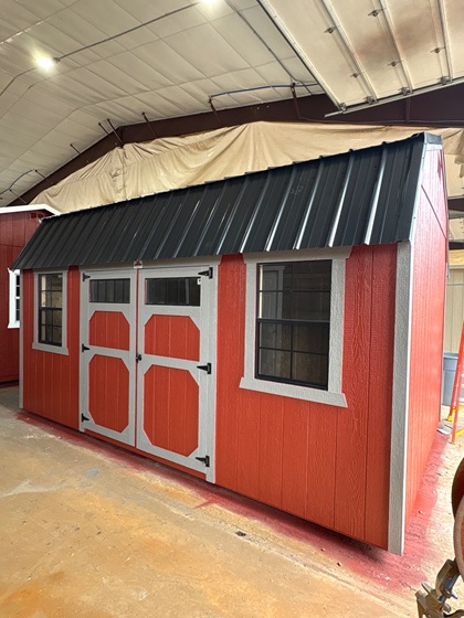 10x16 side lofted barn