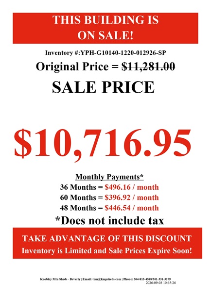 rent to own 12x20 utility with playhouse package