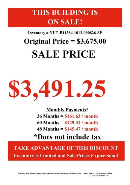 rent to own 10x12 utility in Maryland