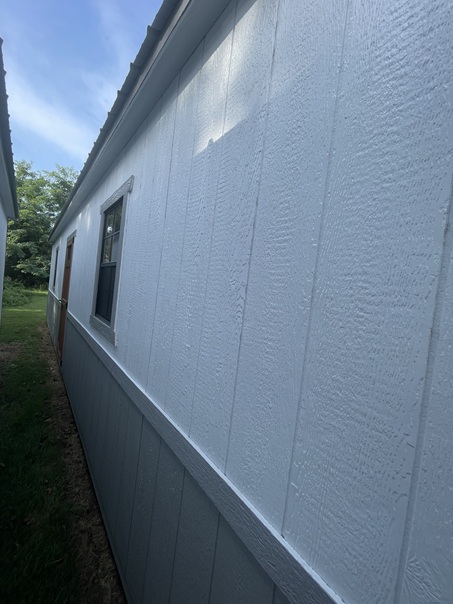 12x32 utility shed with 8 foot walls side view
