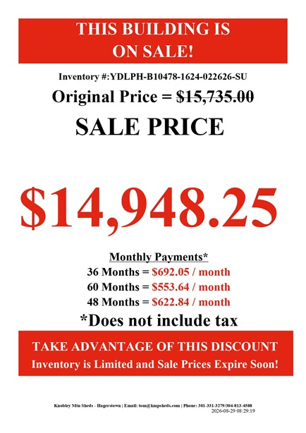 rent to own 16x24 deluxe lofted playhouse cabin with porch in MD