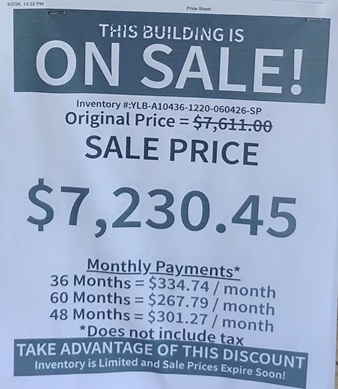rent to own 12x20 lofted barn in West Virginia
