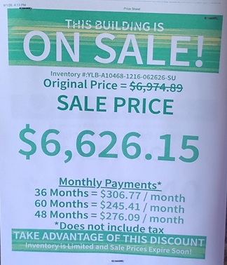 rent to own 12x16 lofted barn