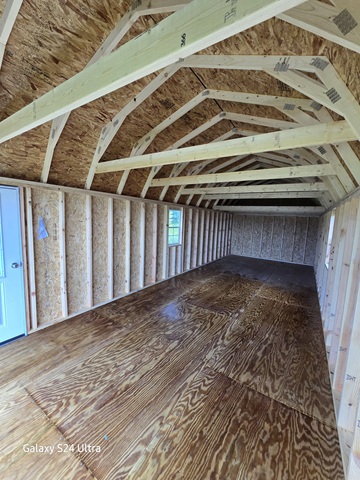 12x32 lofted barn with 9 foot garage in West Virginia