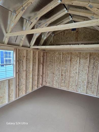 10x16 lofted barn with Tech Shield on roof in WV