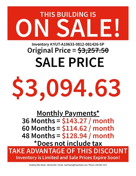 rent to own 8x12 utility in VA