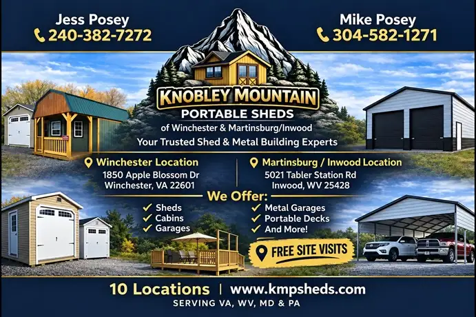Storage Sheds for sale in Winchester VA at Apple Blossom Mall Winchester VA 22601
