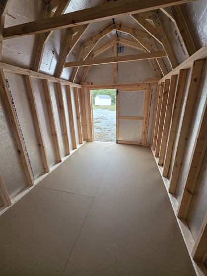 8x16 lofted barn with double doors