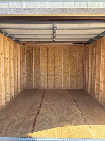 look inside 12x14 garage utility with 8 foot walls
