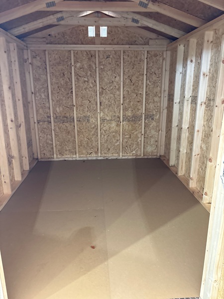 look inside 8x10 utility shed on sale in WV